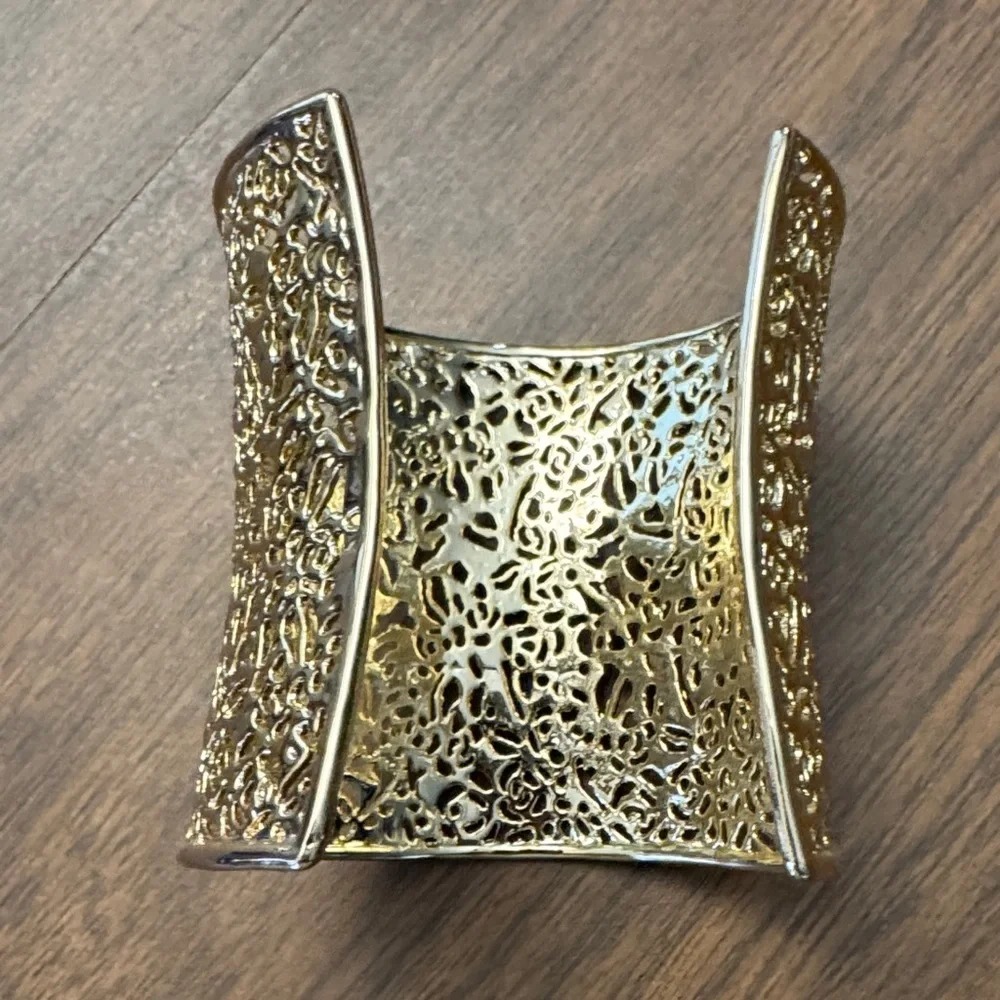 Kendra Scott Gold Filigree Cuff Bracelet - Picture 2 of 3